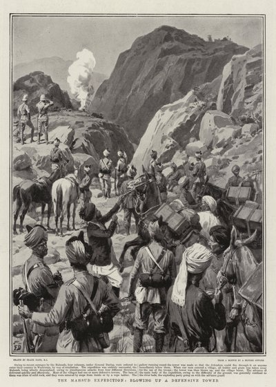 The Mahsud Expedition, blowing up a Defensive Tower by Frank Dadd